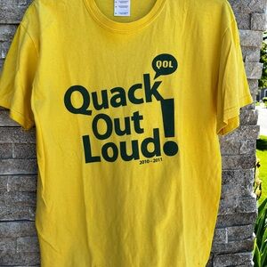 Oregon Ducks gear, Gildan Yellow Short Sleeve Tee Quack Out Loud!